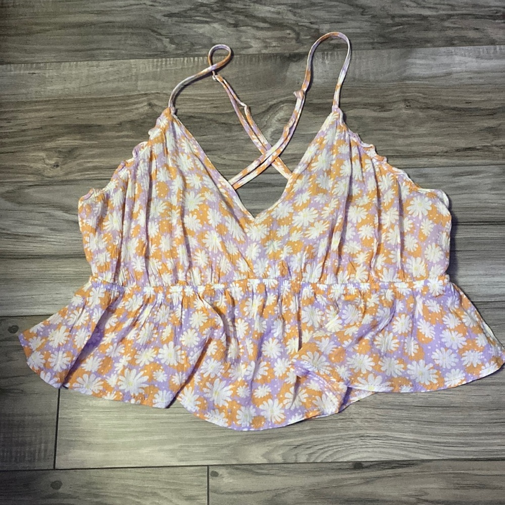 Super cute summer floral ruffle tank top. Tilly’s brand new with tags!!